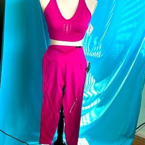 3 pieces workout clothes..1 sports bra & 2 long pants , Victoria Sport brand M